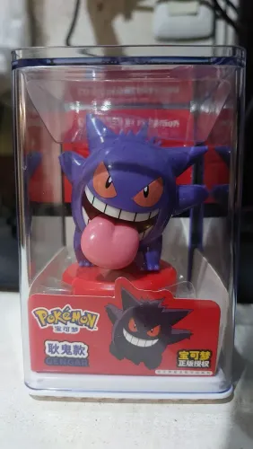 Pokemon Gengar action figure com botão de ação.