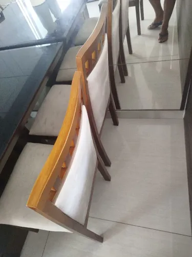 Mesa de jantar c 6 cadeiras rio decor