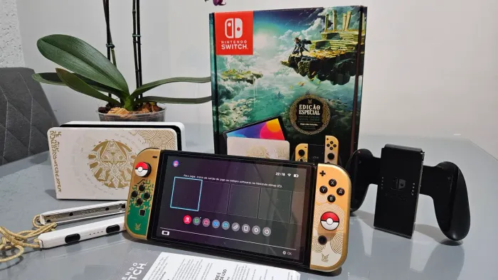Nintendo Switch Oled Edição Zelda Impecável/ Troco / Aceito Cartão/Entrego