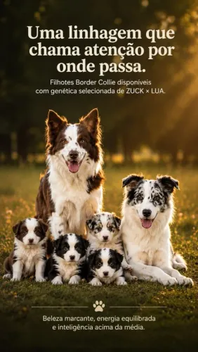 Border Collie - Filhotes Merle e Preto/Branco