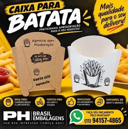 Caixa para Batata frita