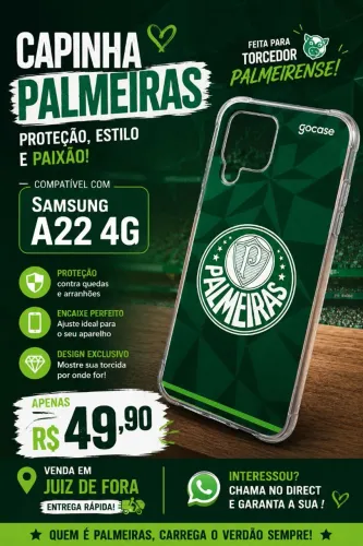 CAPA PALMEIRAS - MOTO G06 | PRODUTO LICENCIADO OFICIAL