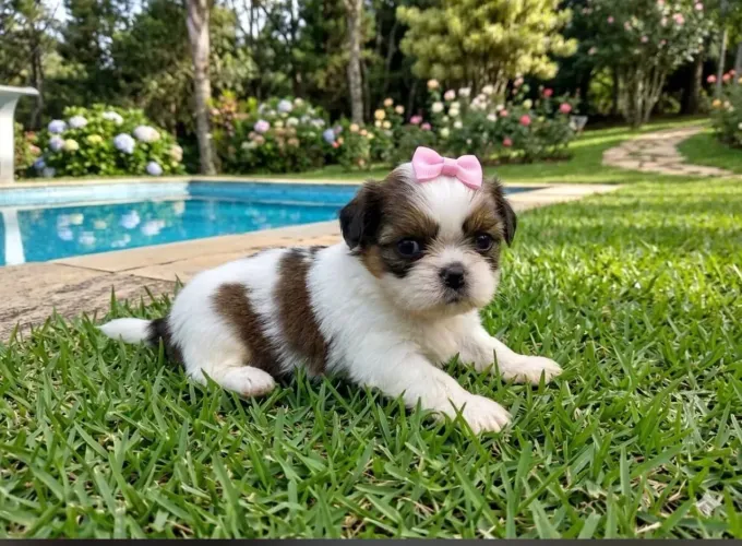 Lindos bebês de shitzu macho e fêmea
