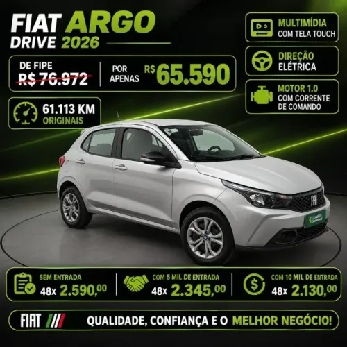 Fiat Argo Drive 1.0 6V Flex 2026