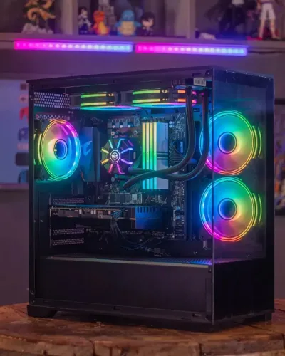 PC Ryzen 5 5600, RX 6600 XT 8GB, 32GB RAM, NVMe 512GB, B550M, Fonte 650W, 5 Fans