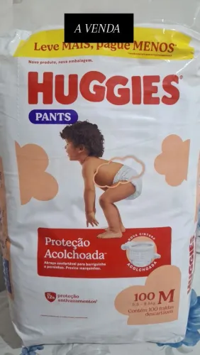 Fralda descartável huggies M