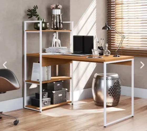 Mesa Industrial c/ 3 prateleiras// Mesa para escritório 
