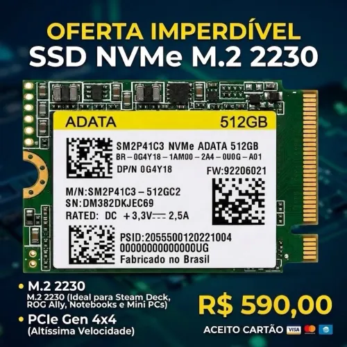 SSD Adata 512gb M.2 2230 Nvme Gen4x4