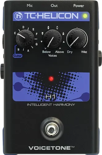TC-Helicon VoiceTone H1 Pedal de Efeito de Botão Único para Harmonia Vocal.