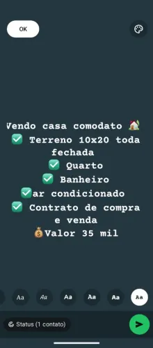 Vendo casa comodato 10x20