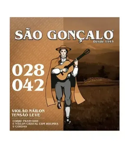 Encordoamento Nylon Cristal Com Bolinha Para Violão São Gonçalo