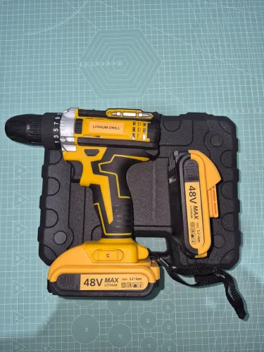 Parafusadeira Furadeira 48V 2 Baterias Com Maleta e Acessórios Completo-Campo Aurora