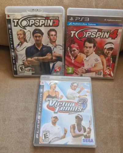 Lote Jogos Tennis Originais Ps3 (TopSpin e Virtual Tennis) (Faço olx pay)