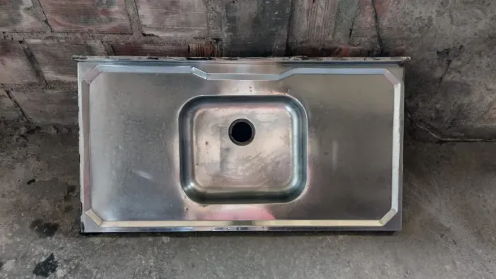 Pia de Aço Inox 1,20 x 54 Cm Usada Com Ralo novo nunca usado Seminova