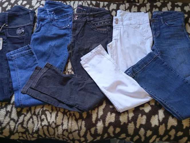 Lote com 10 calça jeans feminina tamanhos variados do 38 ao 46
