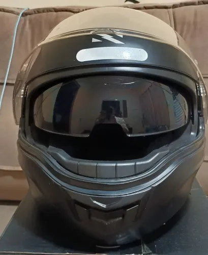 Capacete RoboCop Articulado Norisk Route Ff345 Preto Fosco