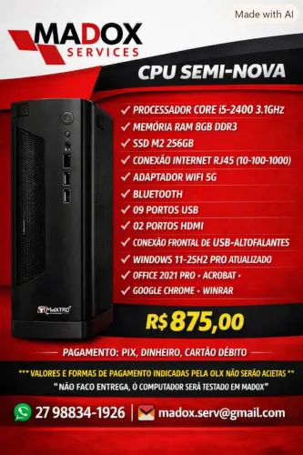 CPU CORE i5 SEMI-NOVA