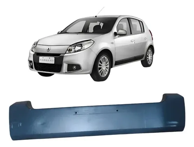 Moldura Parachoque Renault Sandero Expression 1.6 2011 Preto Fosco