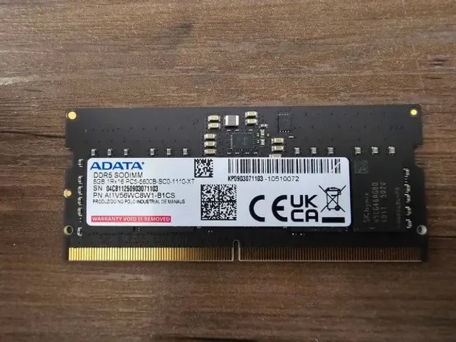 Memória P/ Notebook Adata 8gb DDR5 5600mhz