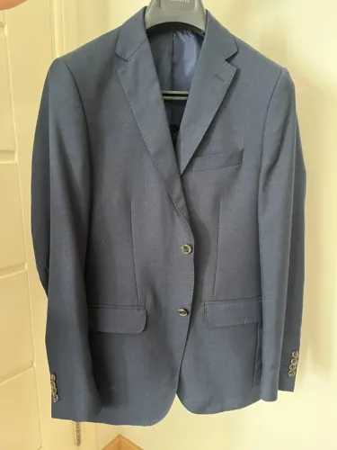 Terno Highstil Azul Marinho (Paletó + Calça) + Camisa Branca - Tam 46/M