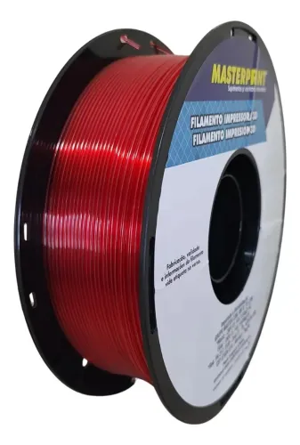 Filamento Petg vermelho translúcido Masterprint