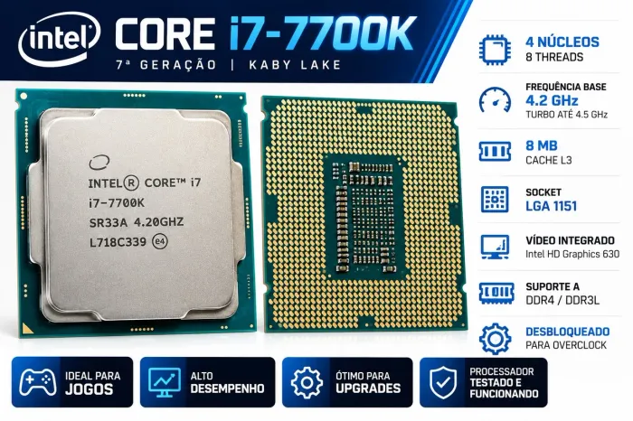 Processador Intel Core i7-7700K 4.2GHz - 7ª Geração LGA 1151