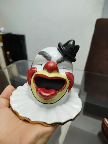 Antigo Cinzeiro De Porcelana Palhaço Vintage Anos 50/60