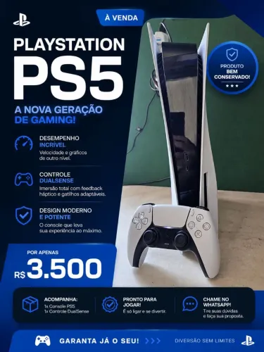 PlayStation 5 Mídia física e Digital 3 meses de garantia
