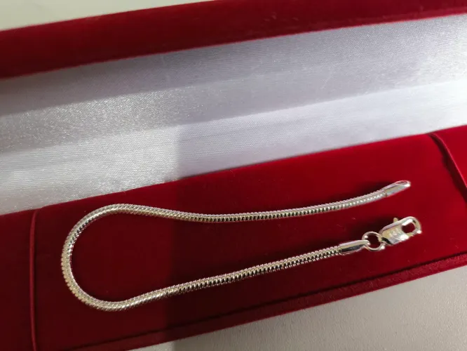 Pulseira prata 21cm