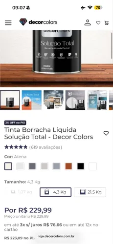 tinta boracha líquida decor colors