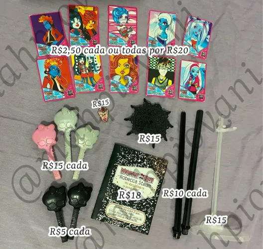 Lote de acessórios Monster High
