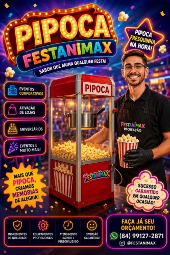 Pipoca para aniversários