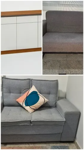 Lindo conjunto para escritorio com 3 poltronas, 1 sofa e 1 buffet