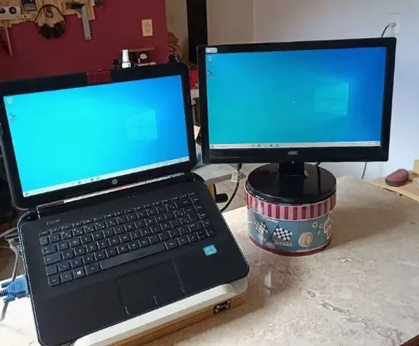 MONITOR AOC 16" , CONEXAO VGA , CABO DE VIDEO , CABO DE FORÇA - EM PERFEITO ESTADO