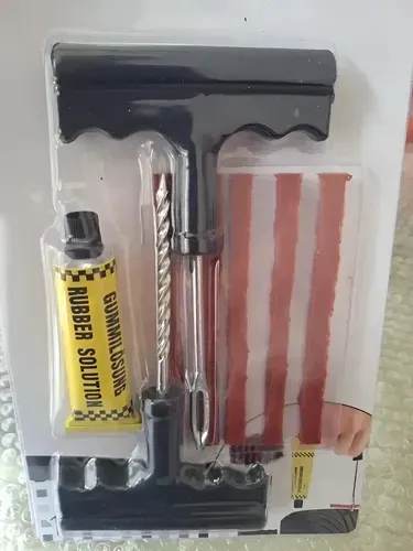 Kit Remendo Pneu Sem Câmara Reparo Furo 6 Peças Novo