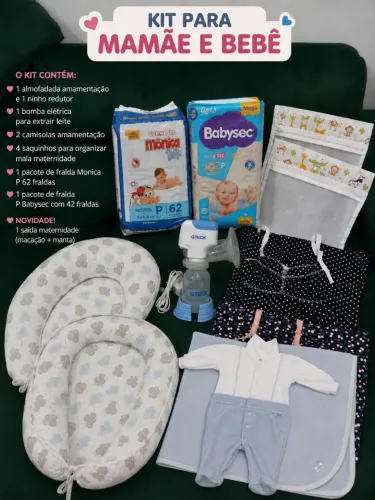 Kit maternidade para mamãe e bebê 