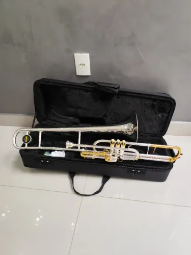 Trombone Curto Tokai TP-201PG Sib - Prata c/ Dourado - Novo c/ Mínimo detalhe R$4.700,00