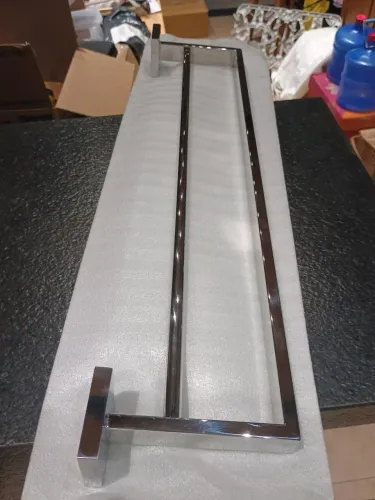 Toalheiro Duplo Banheiro Aço Inox 61cm