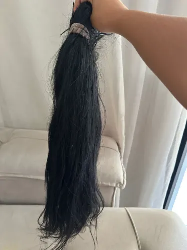 Cabelo humano 300g todo limpo sem fios pequenos