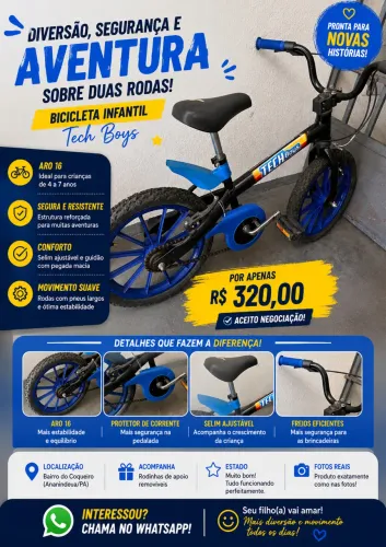 Bicicleta infantil aro 16