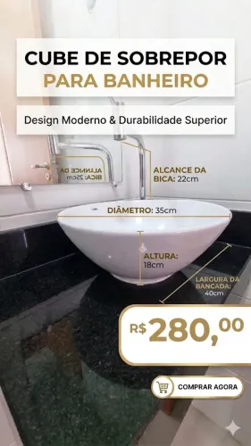 Cuba pia banheiro - incepa