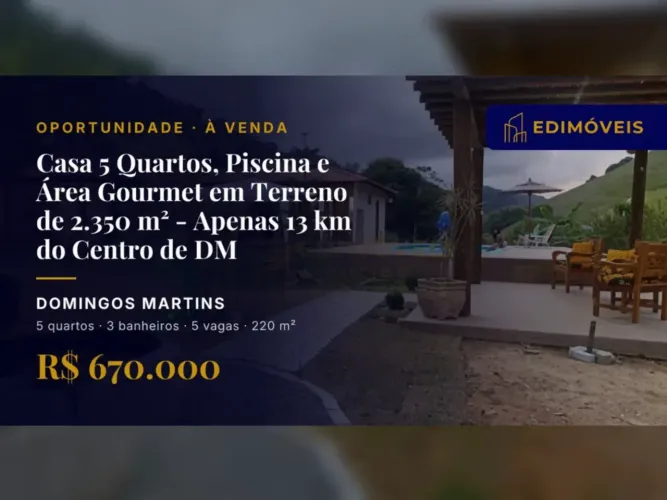 Seu Novo Lar: Casa com 5 Quartos e Churrasqueira em Domingos Martins