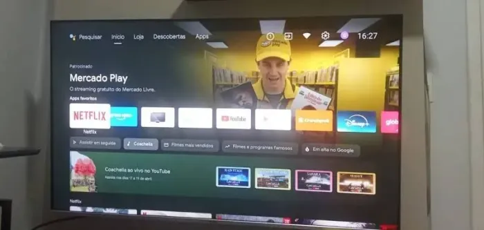 Telão smart 65 Android 4k 