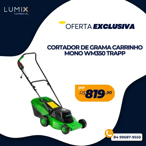 CORTADOR DE GRAMA CARRINHO MONO WM350 TRAPP