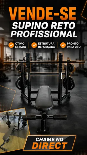 Supino reto profissional para academias