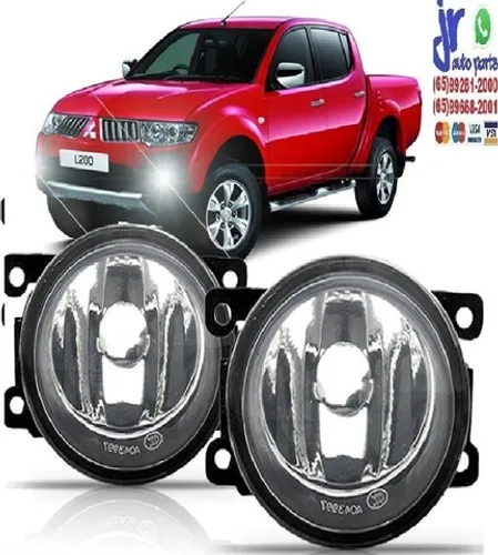 Par Farol De Milha L200 Triton 2011 2012 2013 2014 2015 Auxiliar Neblina