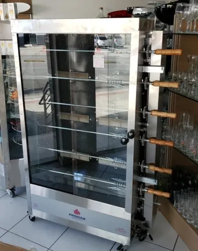 Assador de frango 6 espeto progas (novo) Alecs