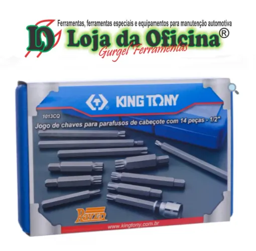 Jogo de Chaves para Parafusos de Cabeçote de Motores - KINGTONY