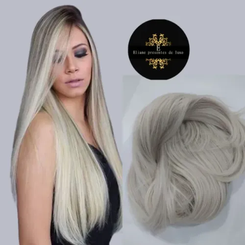 Telas loiras para mega hair fixo de cabelo bio humano