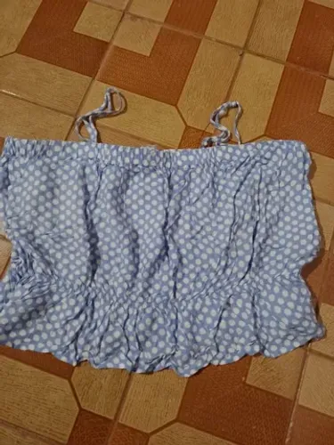 Blusa forever 21 azul de bolinhas
